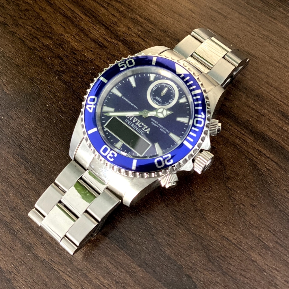 Invicta Intrinsic Men's Watch Silver and Blue